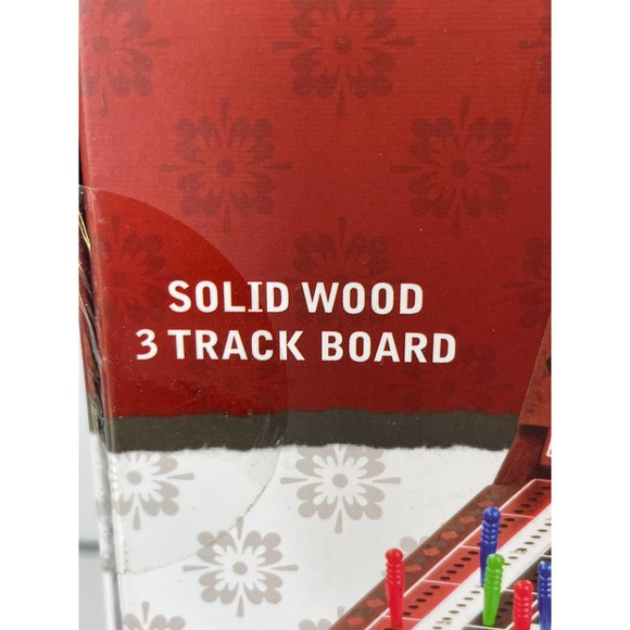 Cardinal Solid Wood Deluxe Cribbage Folding Board with Playing Cards New - Picture 8 of 9